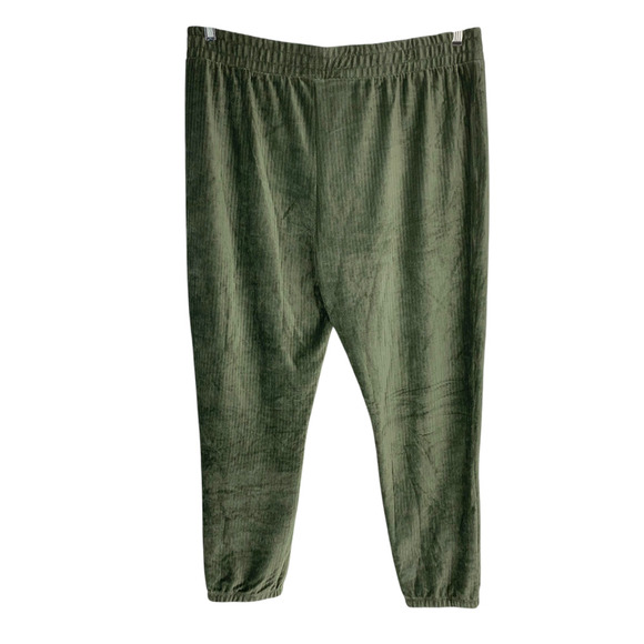NWT No Boundaries NoBo Sz XXXL 21 Green Velour Ribbed Pull On Pants Joggers - Picture 8 of 8